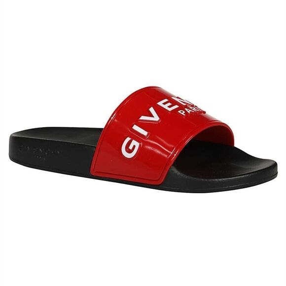 Givenchy Glossy Logo Pool Slide Sandals (37) - Picture 1 of 10
